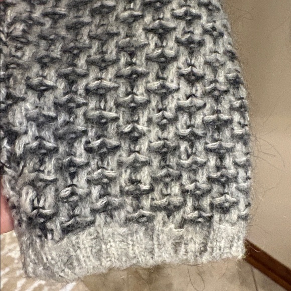 Cocogio Italian wool mohair tweed open blazer cardigan jacket gray with fringe S - Picture 5 of 11